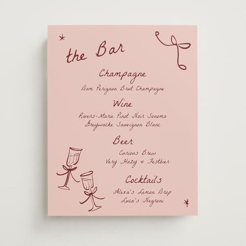 This is a valentine wedding signs with standard by Ani Somi called roses printing on doublethick in 11x14
