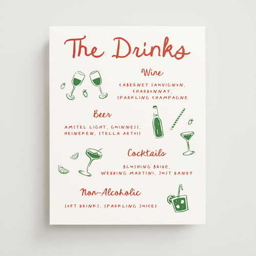 This is a italy wedding signs with standard by Carmia Jordaan called playful doodles printing on doublethick in 11x14