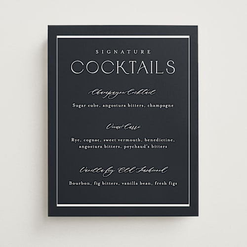 This is a ocean wedding signs with standard by Stacey Meacham called luster printing on doublethick in 11x14