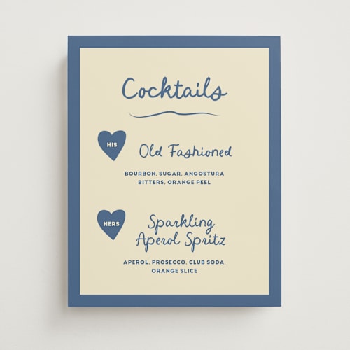 This is a sea wedding signs with standard by Ani Somi called big heart wedding printing on doublethick in 11x14