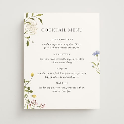 This is a fuchsia wedding signs with standard by Sarah Knight called wild meadow printing on doublethick in 11x14