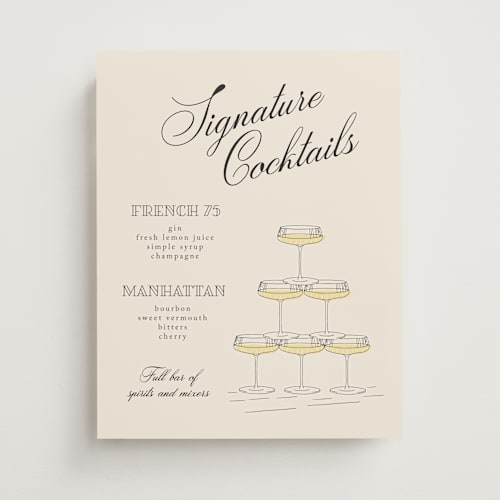 This is a limestone wedding signs with standard by Ashley Bird called the gilded coupe printing on doublethick in 11x14