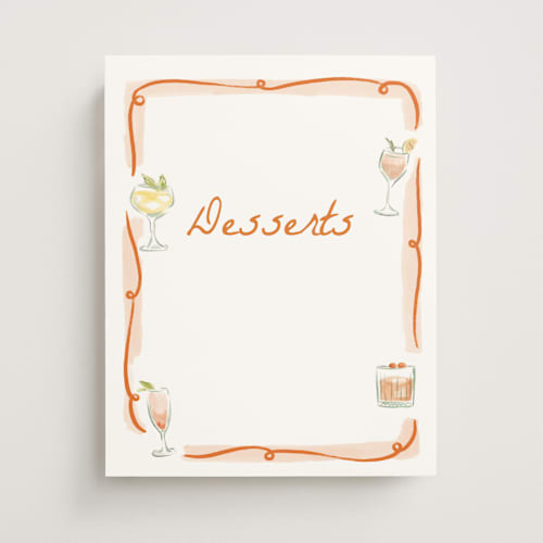 This is a flame wedding signs with standard by Pati Cascino called giardino printing on doublethick in 11x14