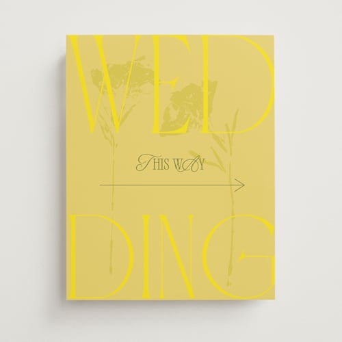 This is a island citrus wedding signs with standard by Morgan Kendall called bloom printing on premium sign board in small