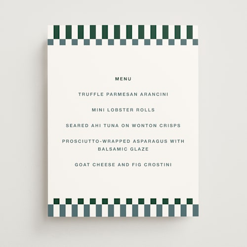 This is a pine graduation party decorations with standard by Rachel Cassel called checked out printing on doublethick in 11x14