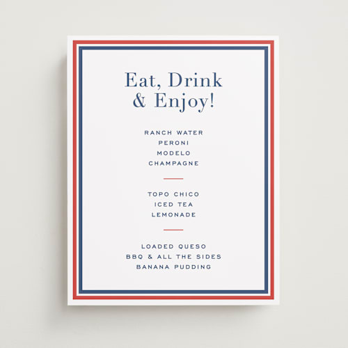 This is a navy graduation party decorations with standard by Megan Davis called study printing on doublethick in 11x14