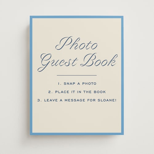 This is a bluebell graduation party decorations with standard by Megan Davis called cotillion printing on doublethick in 11x14