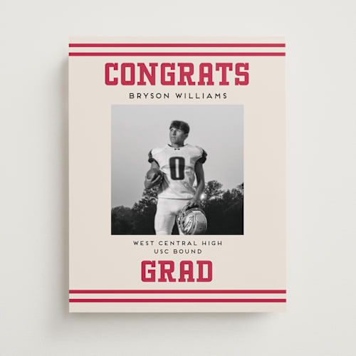 This is a cherry graduation party decorations with standard by Louise Kay called team grad printing on premium sign board in 11x14