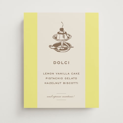 This is a limone wedding signs with standard by Megan Davis called campania printing on doublethick in 11x14