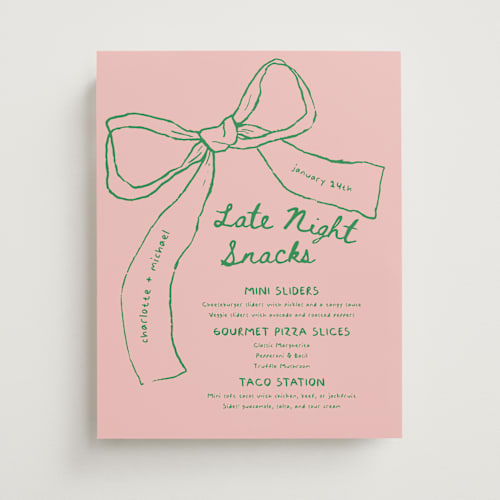 This is a trawberry wedding signs with standard by Vera Lim called just the ribbon printing on doublethick in 11x14