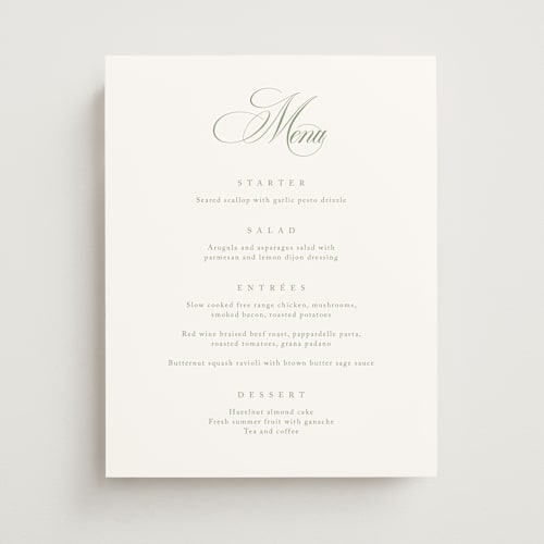 This is a garden wedding signs with standard by Kelly Schmidt called chic script printing on doublethick in 11x14