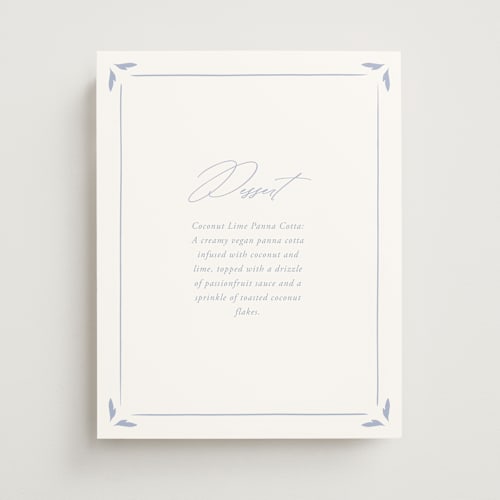 This is a pale cerulean wedding signs with standard by Sabrin Deirani called ocean dreams printing on doublethick in 11x14