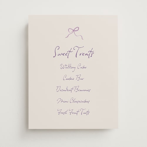 This is a hydrangea wedding signs with standard by Cass Loh called tablescape drawing printing on doublethick in 11x14