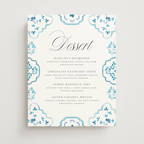 This is a cerulean wedding signs with standard by Itsy Belle Studio called almafi printing on doublethick in 11x14