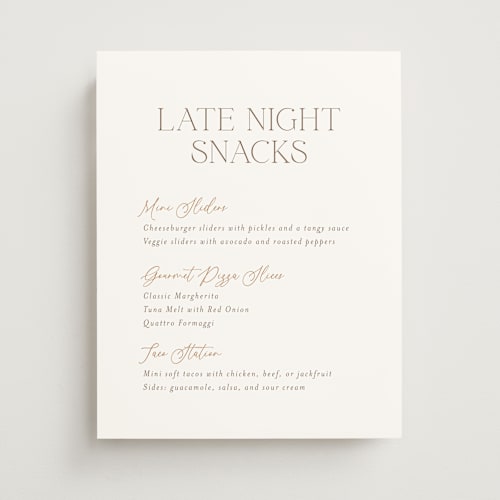 This is a chiffon wedding signs with standard by chocomocacino called kouignette printing on doublethick in 11x14