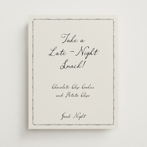 This is a rock wedding signs with standard by Pati Cascino called puglia printing on doublethick in 11x14