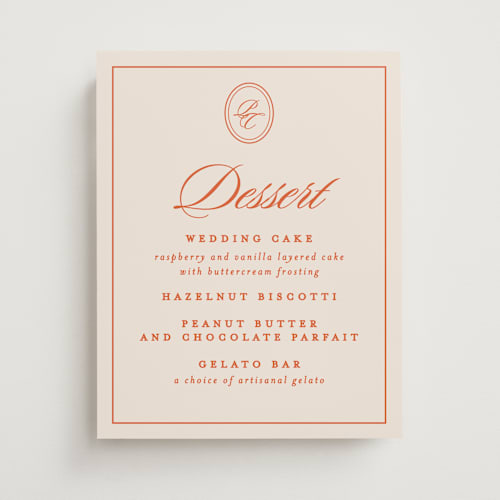 This is a sunset wedding signs with standard by Creo Study called scripted printing on doublethick in 11x14