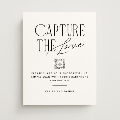 This is a cloud wedding signs with standard by Creo Study called capture printing on doublethick in 11x14
