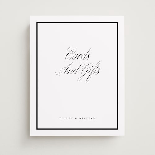 This is a noir wedding signs with standard by mo kelley called the day printing on doublethick in 11x14