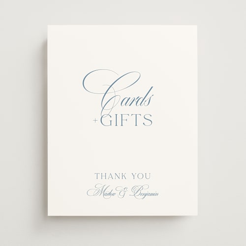 This is a ocean wedding signs with standard by Kelly Schmidt called chic script printing on doublethick in 11x14