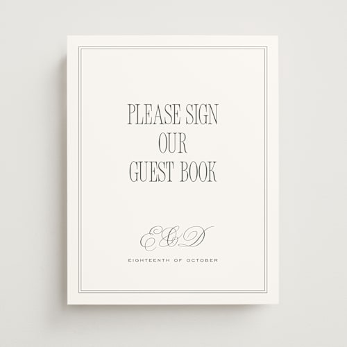 This is a sugar wedding signs with standard by chocomocacino called ris al’amande printing on doublethick in 11x14