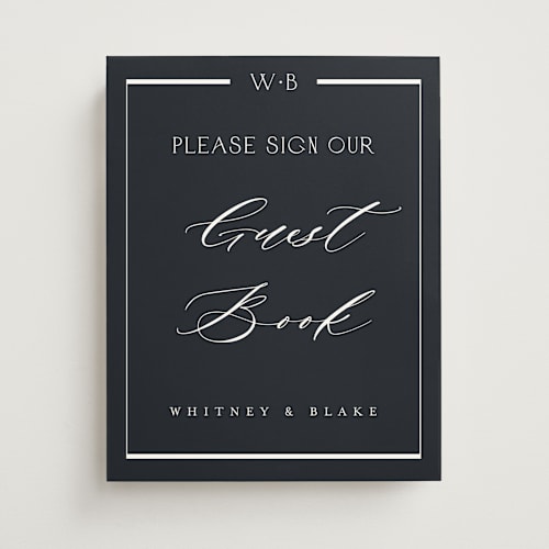 This is a ocean wedding signs with standard by Stacey Meacham called luster printing on doublethick in 11x14