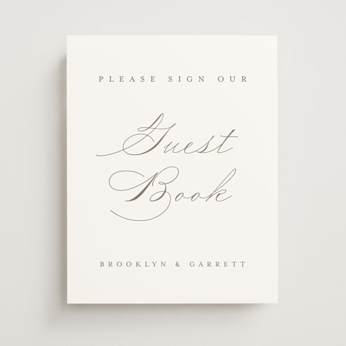 This is a cotton wedding signs with standard by Amy Kross called overlapping printing on doublethick in 11x14