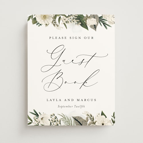 This is a vanilla wedding signs with standard by Susan Moyal called classic love printing on doublethick in 11x14