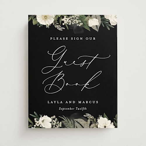 This is a tuxedo wedding signs with standard by Susan Moyal called classic love printing on doublethick in 11x14