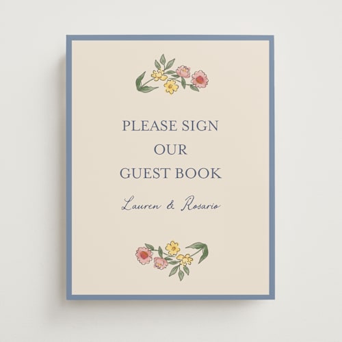 This is a cornflower wedding signs with standard by Chris Griffith called a wedding in low country printing on doublethick in 11x14
