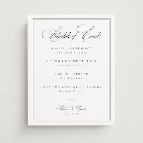 This is a snow wedding signs with standard by Sarah Brown called traditionalist printing on premium sign board in 11x14