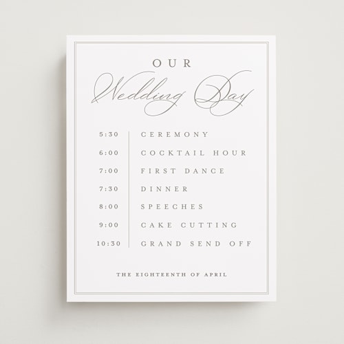 This is a cotton wedding signs with standard by Amy Kross called overlapping printing on premium sign board in 11x14