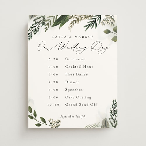 This is a vanilla wedding signs with standard by Susan Moyal called classic love printing on premium sign board in 11x14
