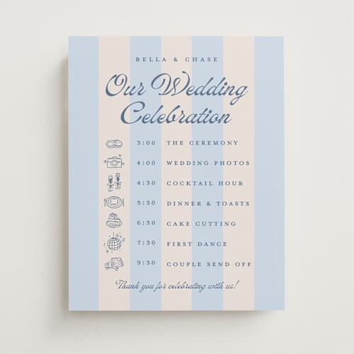 This is a sky wedding signs with standard by Susan Asbill called darby printing on premium sign board in 11x14