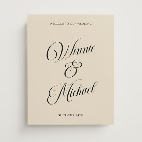 This is a affogato wedding signs with standard by Inkblot Design called rise printing on premium sign board in 11x14