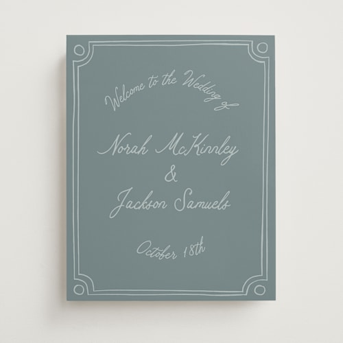 This is a marine wedding signs with standard by Kelly Watkins called bristol printing on premium sign board in 11x14
