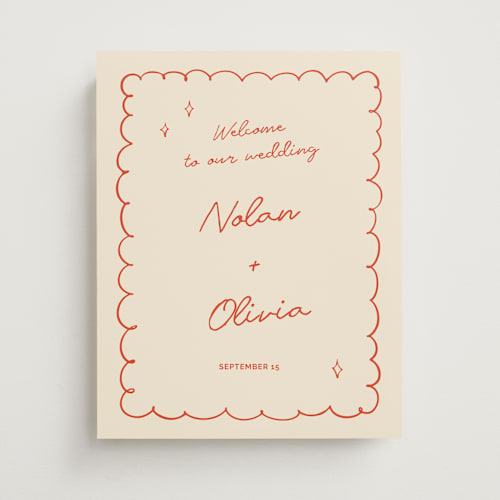 This is a sangria spark wedding signs with standard by Zove Ahhh called party on! printing on premium sign board in 11x14