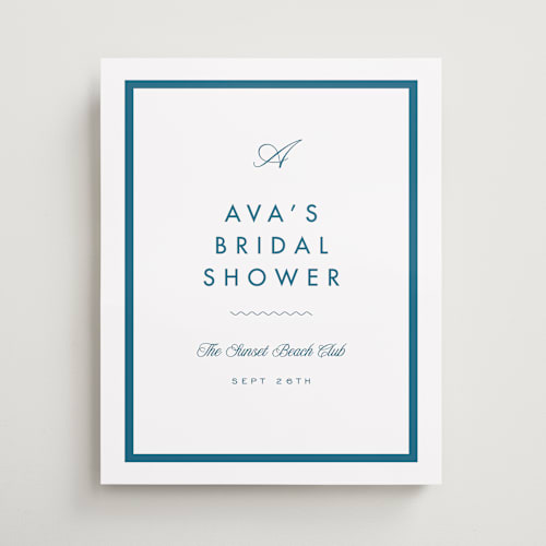 This is a ocean wedding signs with standard by Kelly Schmidt called coast printing on premium sign board in medium