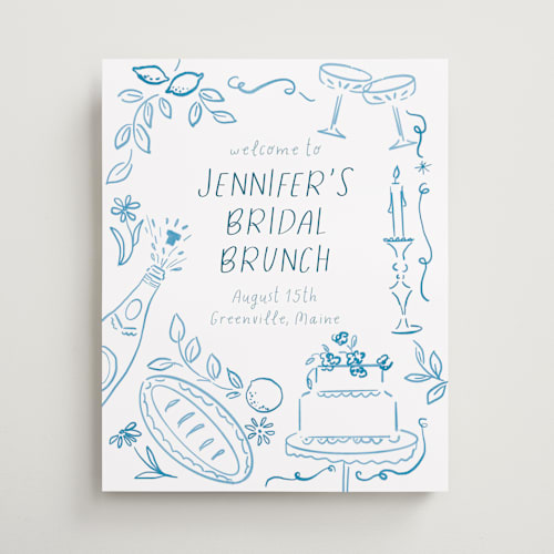 This is a jeans wedding signs with standard by Petra Kern called a brunch printing on premium sign board in medium