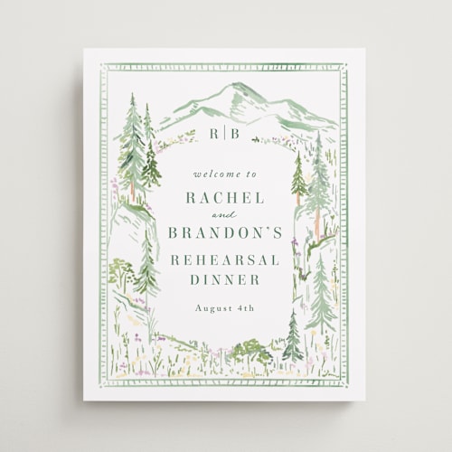 This is a meadow wedding signs with standard by Petra Kern called plain air printing on premium sign board in medium