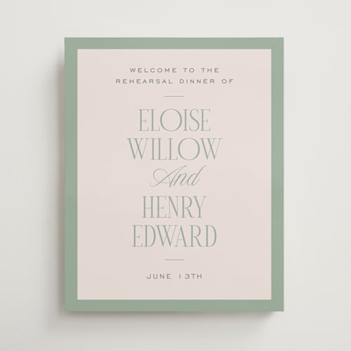 This is a fern wedding signs with standard by Pixel and Hank called threaded printing on premium sign board in medium