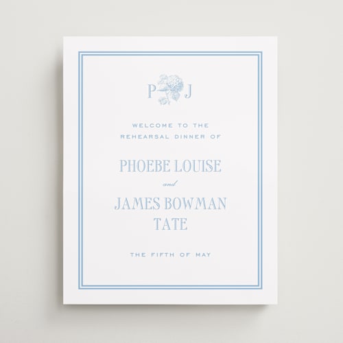 This is a sky wedding signs with standard by Megan Davis called cheseapeake printing on premium sign board in medium