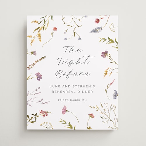 This is a sherbert wedding signs with standard by Erin Hodges called untied printing on premium sign board in medium