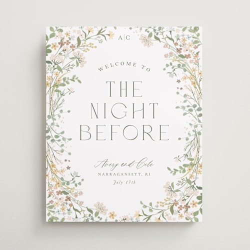 This is a lemongrass wedding signs with standard by Jennifer Wick called avery printing on premium sign board in medium