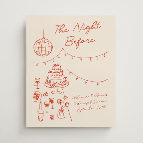 This is a sangria spark wedding signs with standard by Zove Ahhh called party on! printing on premium sign board in medium