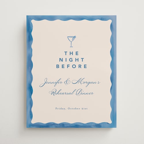 This is a almalfi wedding signs with standard by Creo Study called formal scallop printing on premium sign board in medium