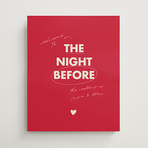 This is a ruby wedding signs with standard by Helena Vitto called love note printing on premium sign board in medium