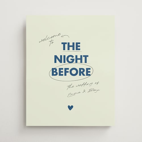 This is a marine wedding signs with standard by Helena Vitto called love note printing on premium sign board in medium