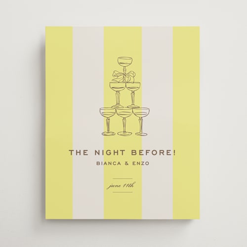 This is a limone wedding signs with standard by Megan Davis called campania printing on premium sign board in medium