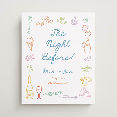 This is a curacao wedding signs with standard by Creo Study called pasta party printing on premium sign board in medium